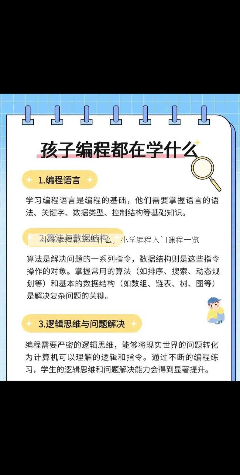 小学编程都学些什么