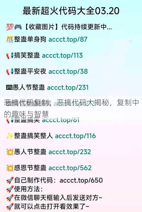 恶搞代码复制
