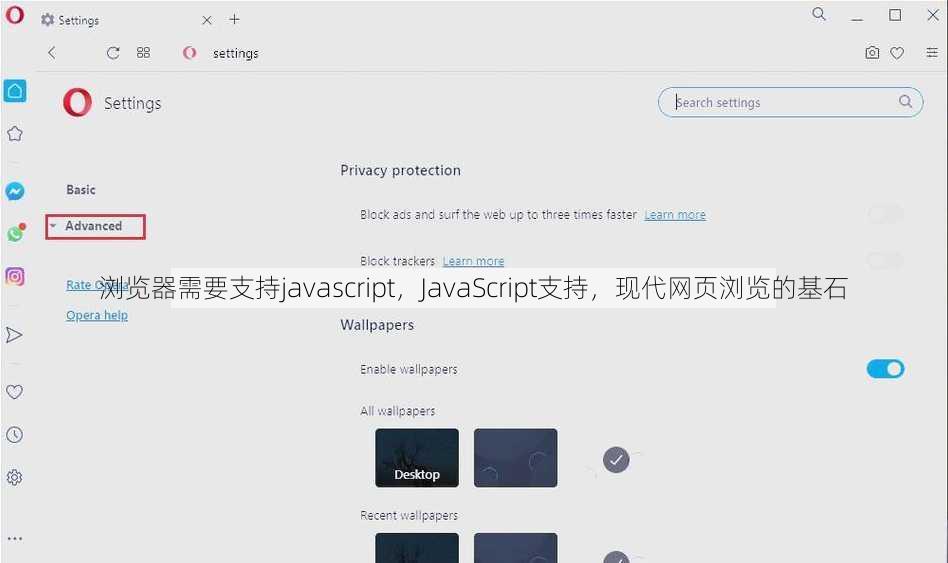浏览器需要支持javascript