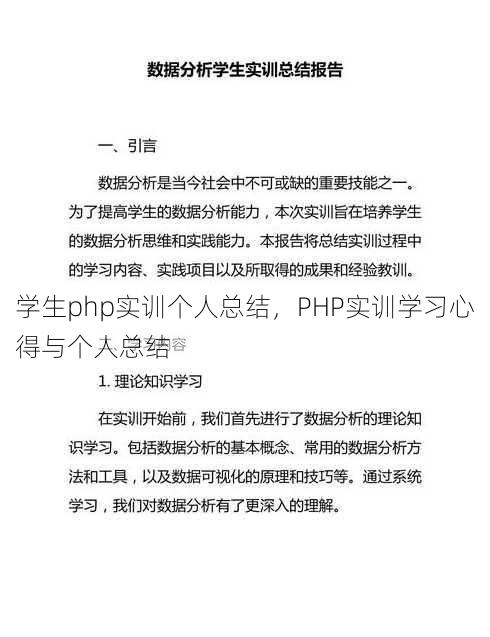学生php实训个人总结