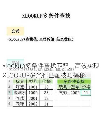 xlookup多条件查找匹配