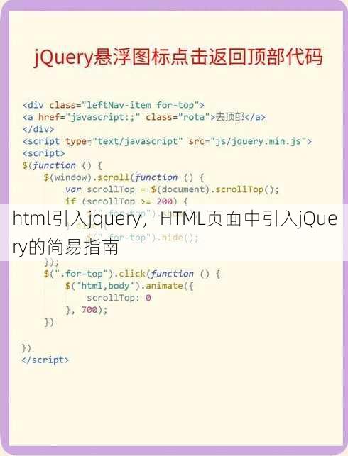 html引入jquery