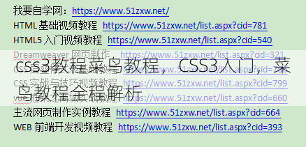 css3教程菜鸟教程