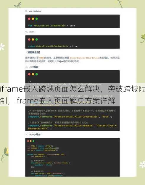 iframe嵌入跨域页面怎么解决