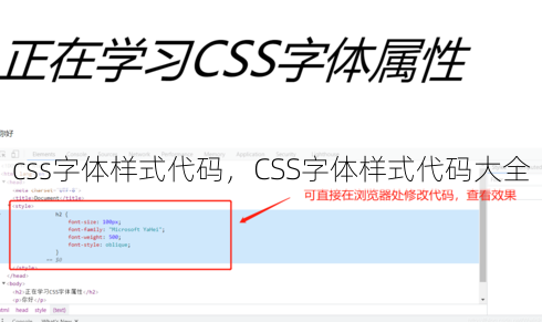 css字体样式代码