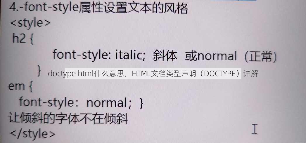 doctype html什么意思
