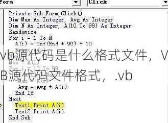 vb源代码是什么格式文件