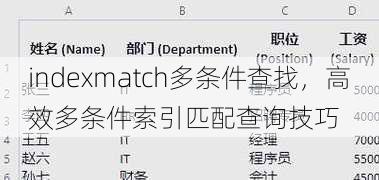 indexmatch多条件查找
