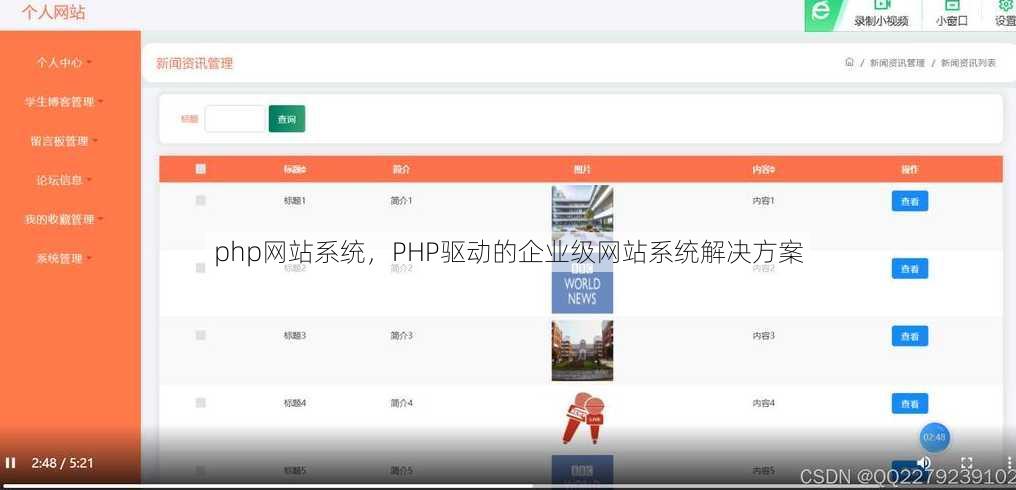 php网站系统