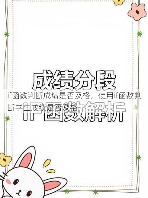 if函数判断成绩是否及格