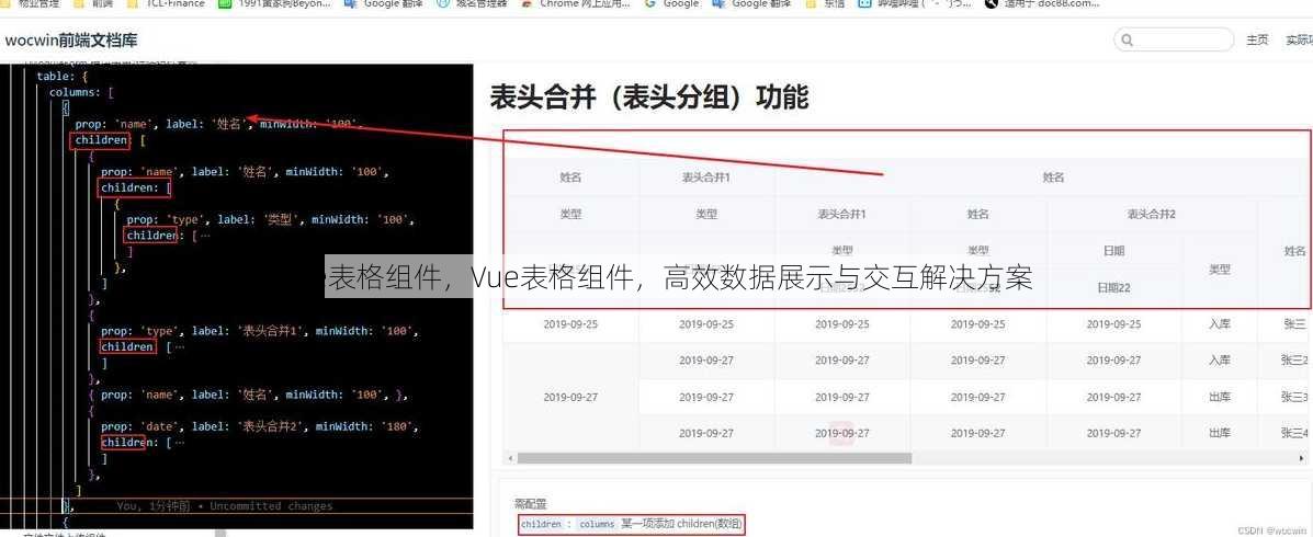 vue表格组件