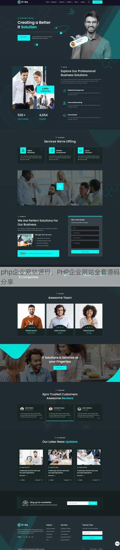 php企业网站源码