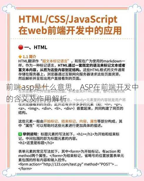 前端asp是什么意思