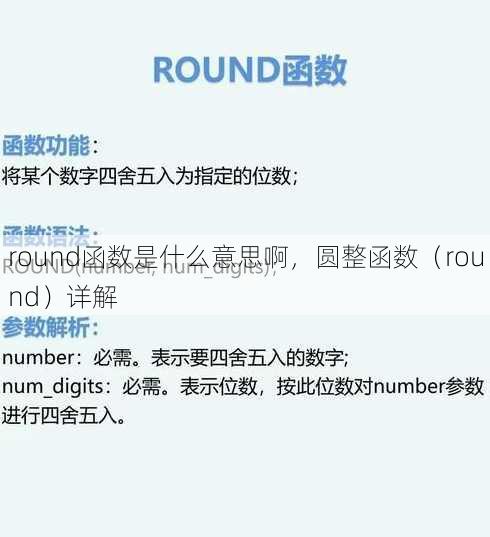 round函数是什么意思啊