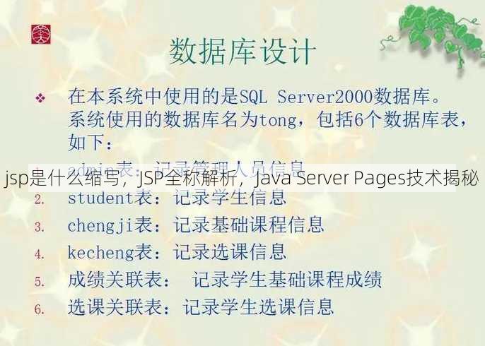 jsp是什么缩写