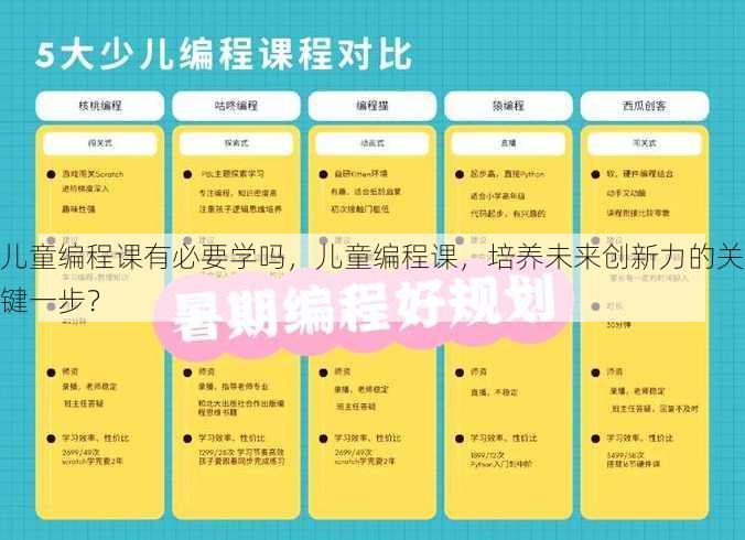 儿童编程课有必要学吗