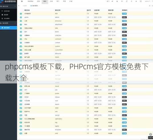 phpcms模板下载