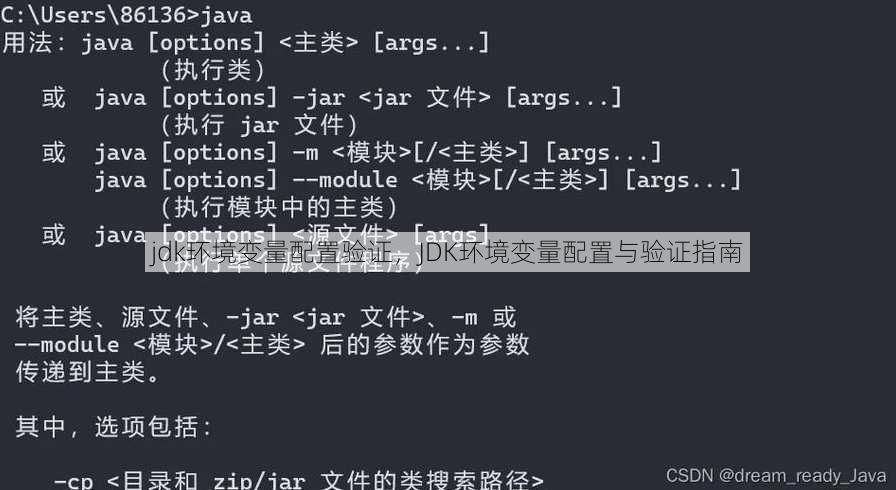 jdk环境变量配置验证
