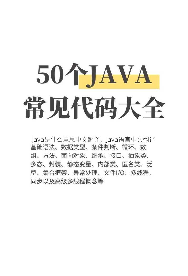 java是什么意思中文翻译