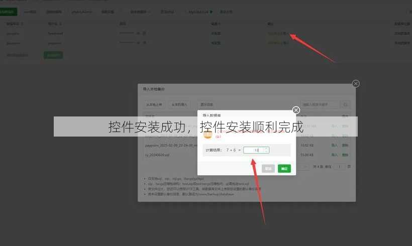 控件安装成功