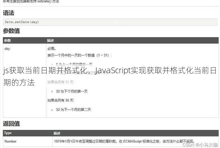 js获取当前日期并格式化