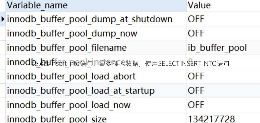 select insert into语句