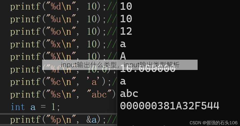 input输出什么类型