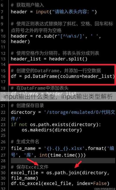 input输出什么类型