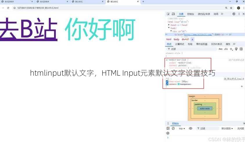 htmlinput默认文字