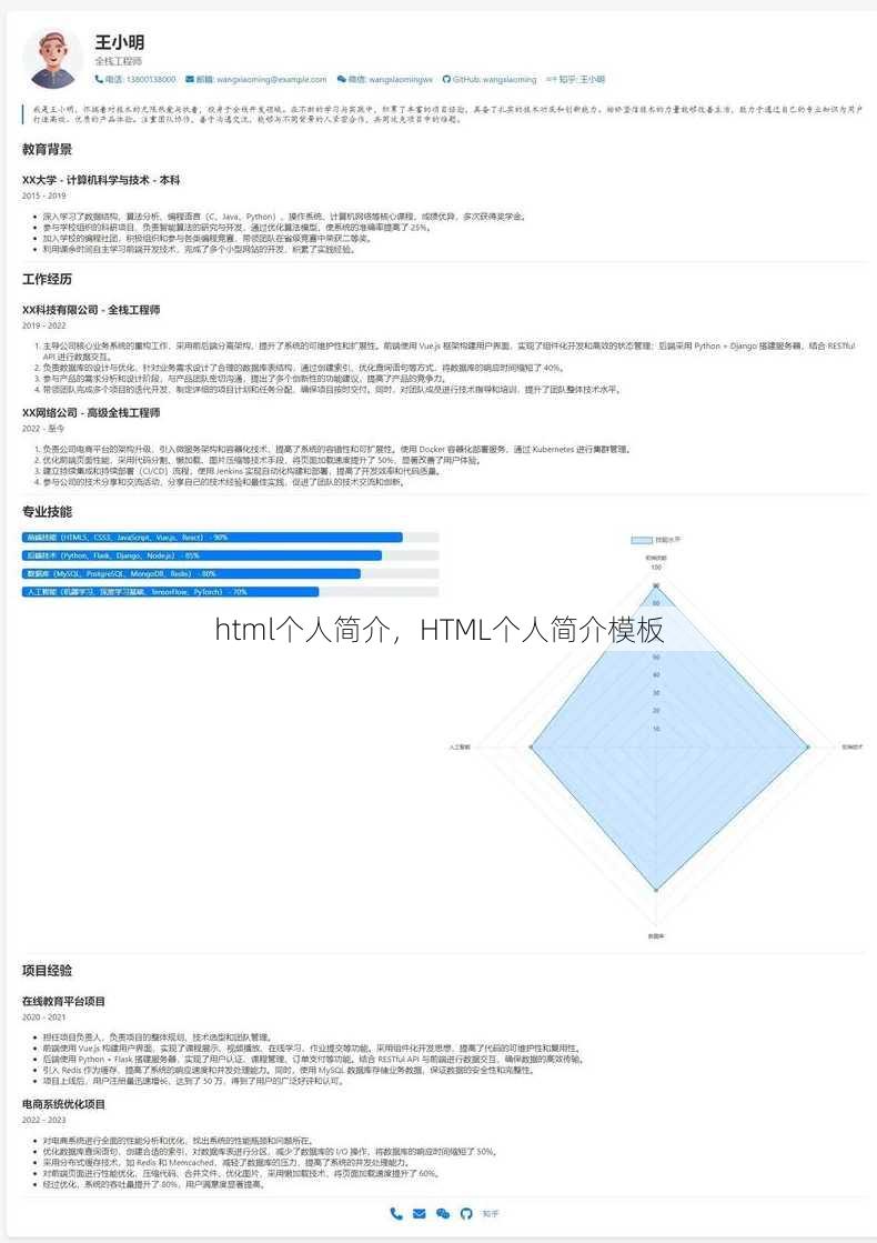 html个人简介