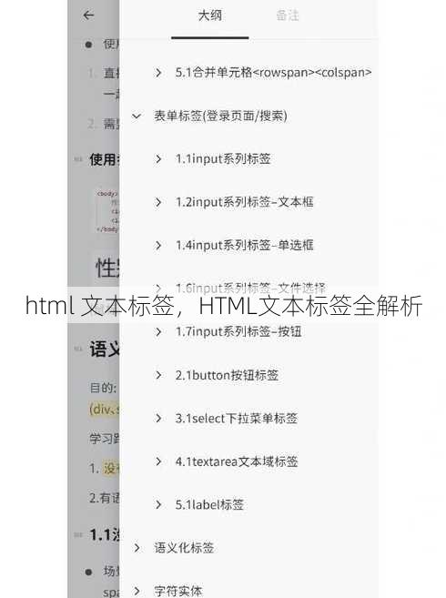 html 文本标签