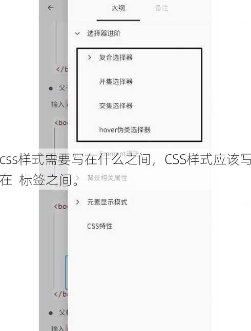 css样式需要写在什么之间