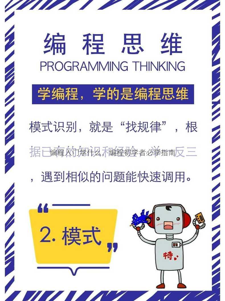 编程入门学什么