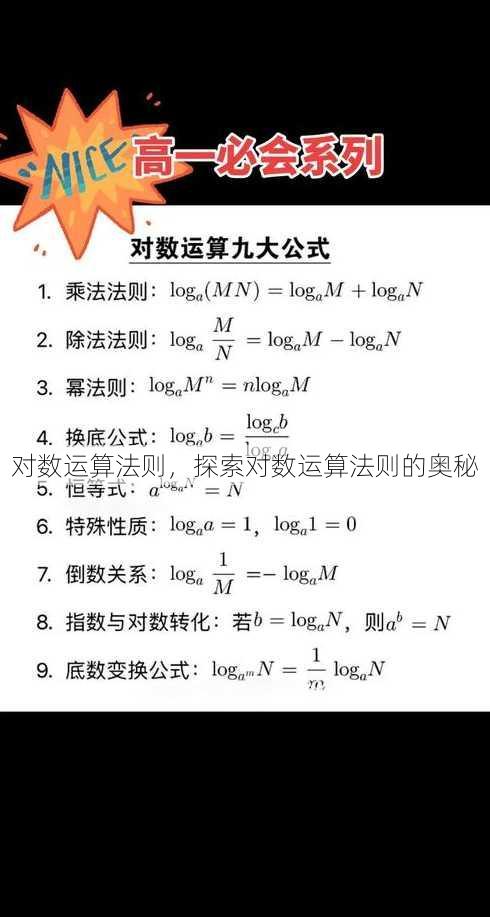 对数运算法则