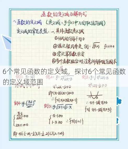 6个常见函数的定义域
