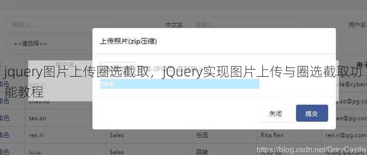 jquery图片上传圈选截取