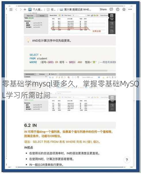零基础学mysql要多久