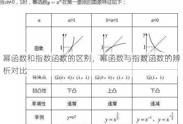 幂函数和指数函数的区别