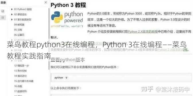 菜鸟教程python3在线编程