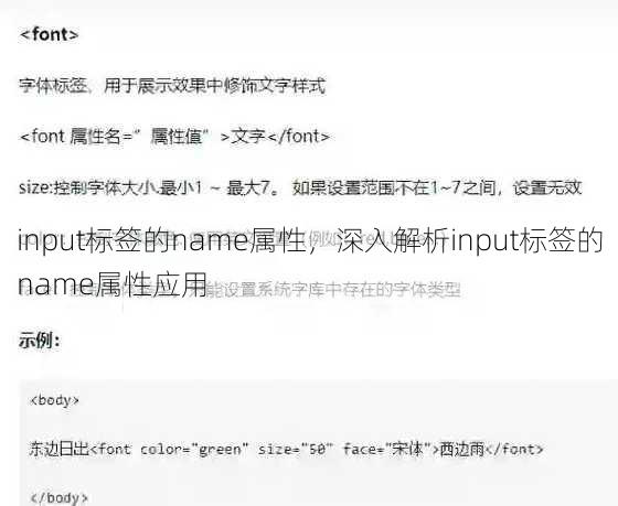 input标签的name属性