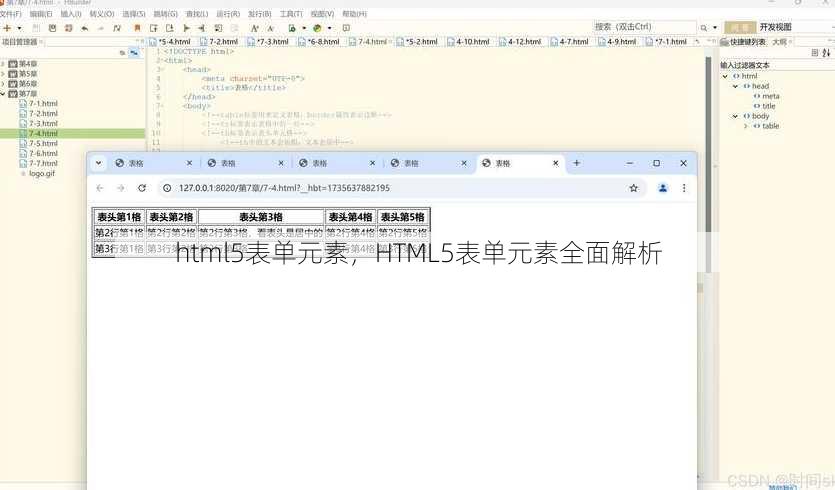 html5表单元素