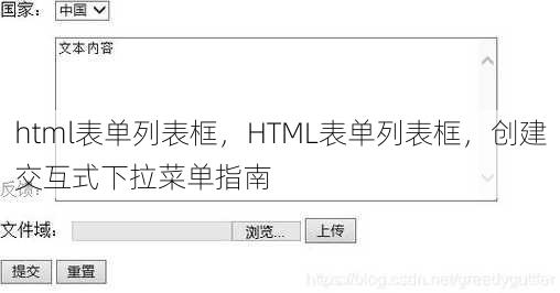html表单列表框