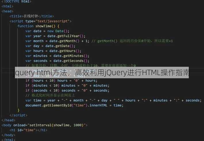 jquery html方法