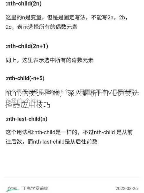html伪类选择器