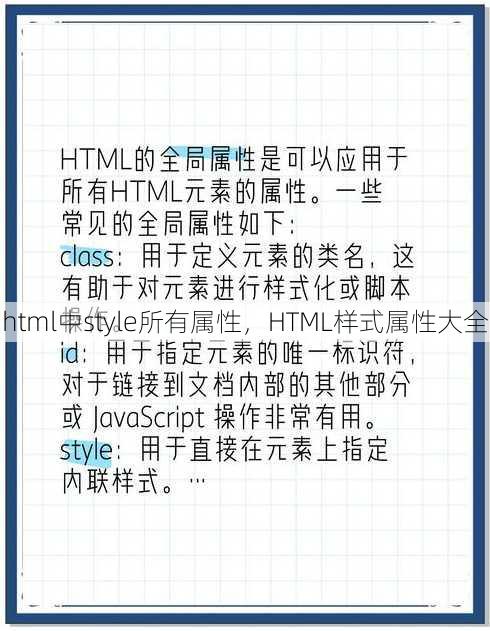 html中style所有属性
