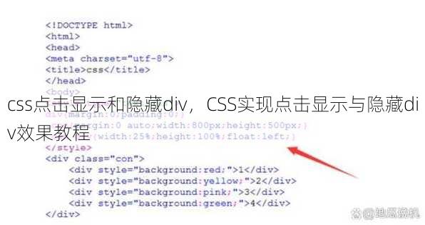 css点击显示和隐藏div
