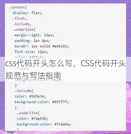 css代码开头怎么写