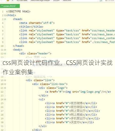 css网页设计代码作业