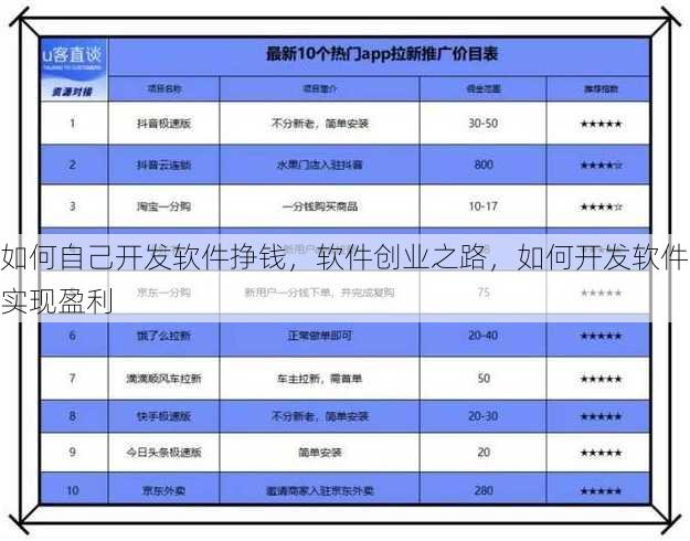 如何自己开发软件挣钱