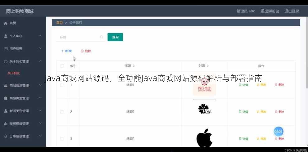 java商城网站源码